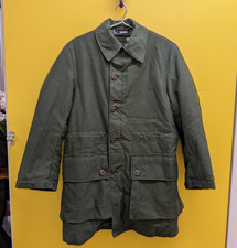 C38 Vintage Swedish army M59 60s 70s cold weather jacket green and liner