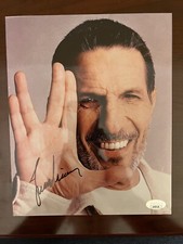 Leonard Nimoy Star Trek's "Spock" Hand Signed RARE Photo Autographed JSA COA