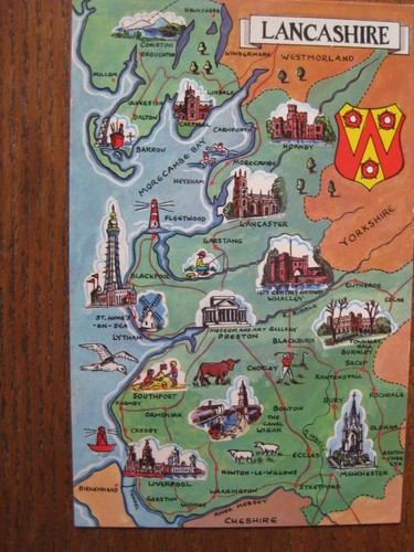 Tourist map lancashire - tourist, :