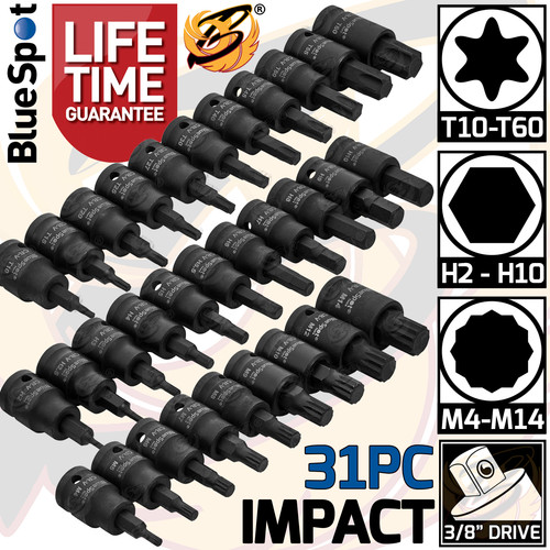 Impact hex torx spline bit - impact,