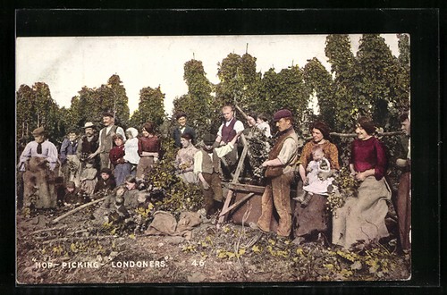 Hop picking londoners - hop-picking,