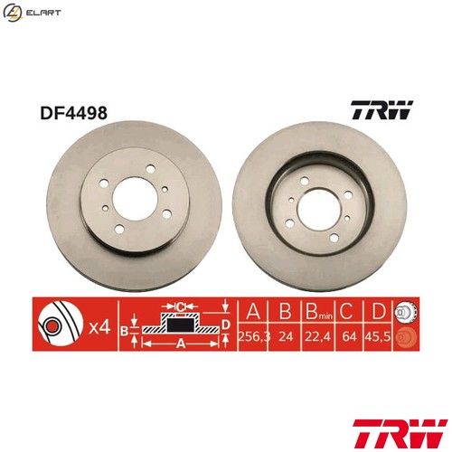 Brake disc df4498 for - 2x,