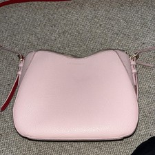 Lulu Guinness Dusky Pink Leather Crossbody 'Jules' Bag  