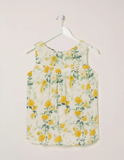 Women’s Fat Face Esther Painted Meadow Cami Colour Ecru UK 14