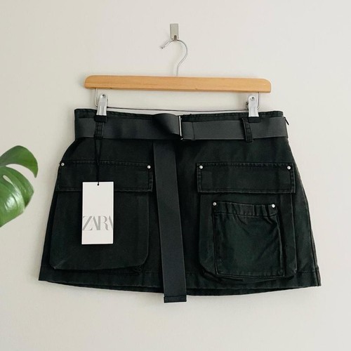 Zara dark green waxed mini - zara,