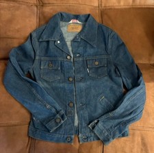 Levis True Vintage Denim Jacket 1970s Size 12  Label Excellent Condition For Age