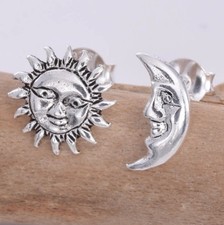 Sun And Moon Stud Earrings