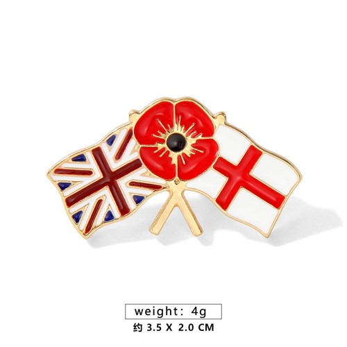 Red poppie flower - poppie, pin