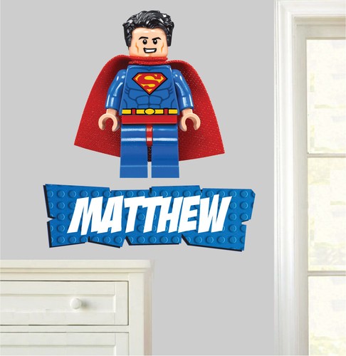 Personalised superman wall art - personalised,