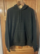 Men’s Kangaroo Poo Hooded Pullover Fleece Dark Green XL Front Big Pocket