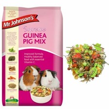 Mr Johnsons Supreme Guinea Pig Mix Food Fibre Grass Cereal Pellets 900g