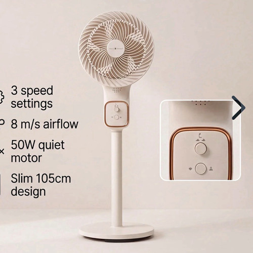 White floor pedestal fan - floor, 3