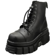 New Rock Combat Boots Unisex Platform Boots in Black
