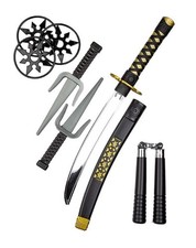 Child 8pc Ninja Set Weapons Prop Halloween Fancy Dress Accessory