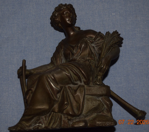 Antique ansonia clock topper - antique,