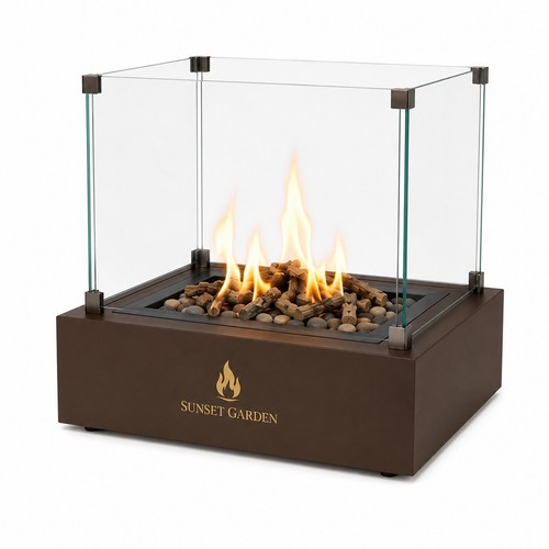 Sunset garden bio fireplace - garden,