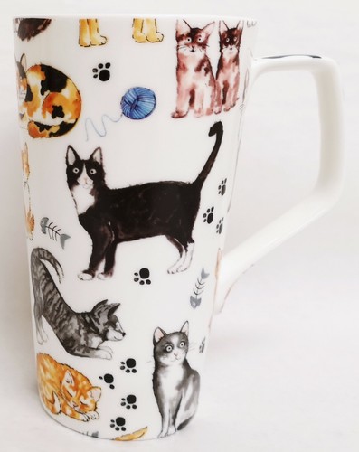 Cats collage mug bone - cats, china