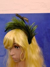 green feather headband