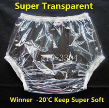 Adult Waterproof Vinyl Incontinence Pants Plastic Knickers Underwear Clear