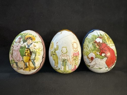 Vtg litho tin easter egg - vtg,