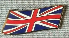 NEW UNION JACK WAVING FLAG ENAMEL BADGE RED WHITE BLUE FOR TRIUMPH JAGUAR 