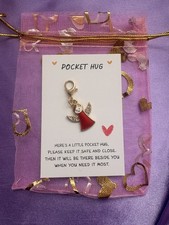 Pocket hug angel charm - pocket,