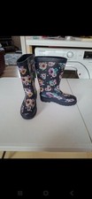 Girls ted baker floral wellington boots, size 13.