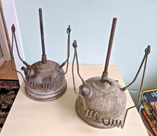 TWO VINTAGE BRASS TILLEY LAMPS  TANKS -  PL53 - SPARES REPAIRS