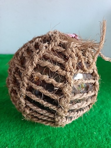 Vintage fishing float amber - float,