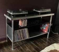 Used industrial DJ / CDJ console table with storage.  Customised & unique