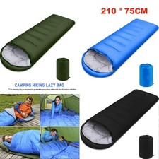 3 Season Single Sleeping Bag Waterproof Outdoor Camping Hiking Envelope Zip Bags