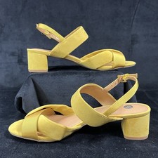 Suede Sandals Mustard Yellow