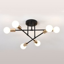 Modern LED Ceiling Light Bedroom Lamp Vintage Pendant Sputnik Chandelier Fixture