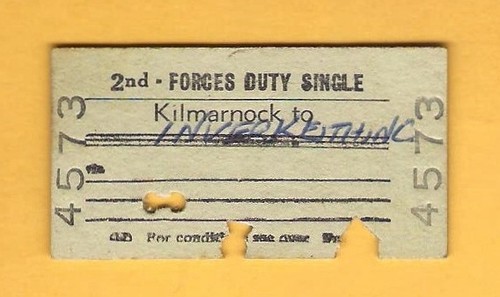 Rail ticket 2nd forces - rail,
