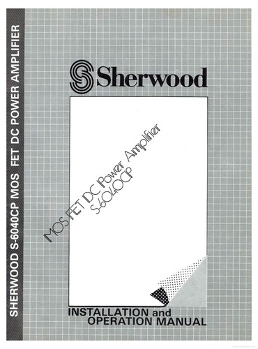 Sherwood 6040cp amplifier - sherwood,