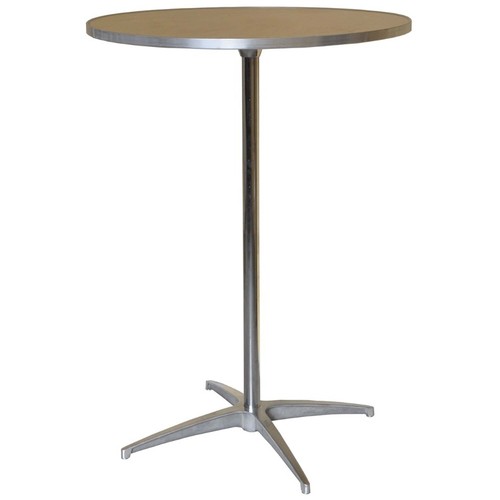 Round wood cocktail table 30in - round,