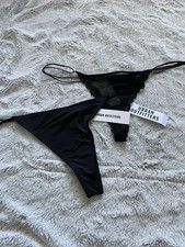 Urban outfitters women black strapped mesh thong bundle size XL