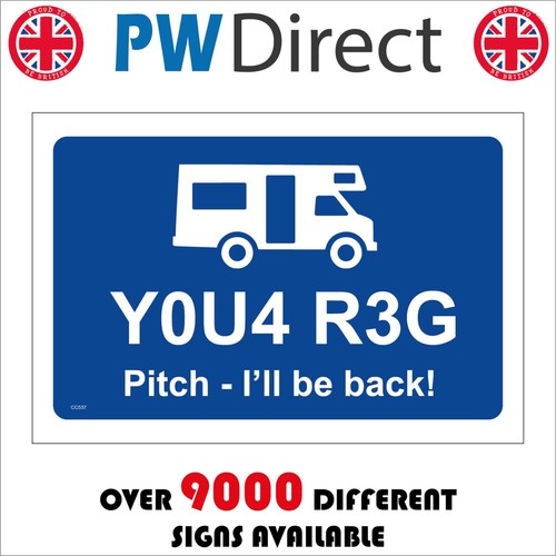Sign camper van pitch - camper,