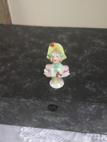 Vintage porcelain pin - vintage, cushion