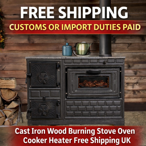 Cast iron wood burning stove - cast,