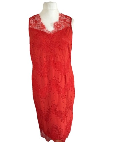 Wallis ladies size16 red lace - wallis,
