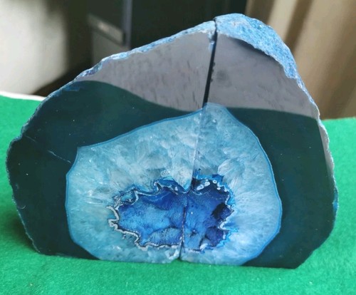 Blue agate stone - blue,