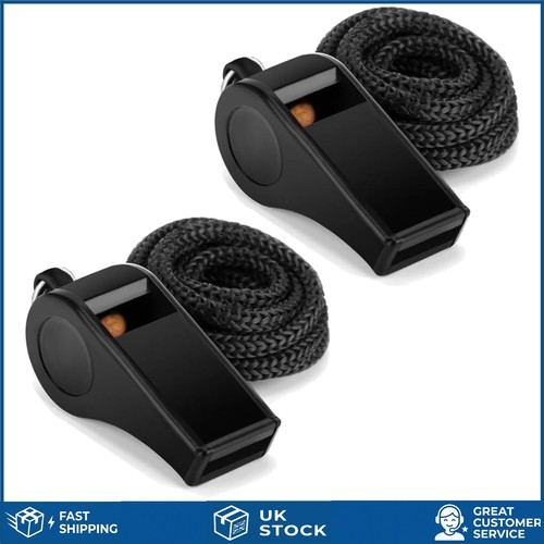 Durable black sports whistles - sports,