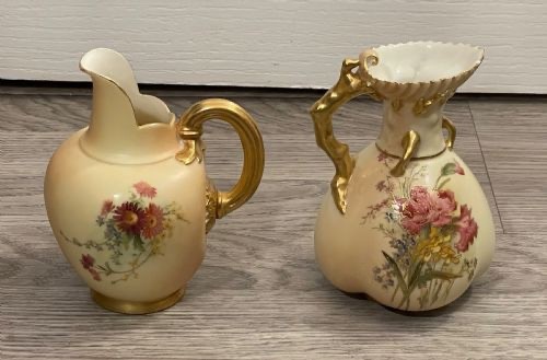 Two antique vintage blush - two,