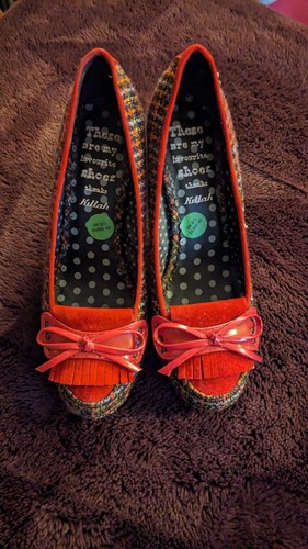 Boucle multi coloured shoes - boucle,