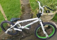 Diamondback Joker Bmx Bike White Green 20" Wheels Rare Free UK Delivery