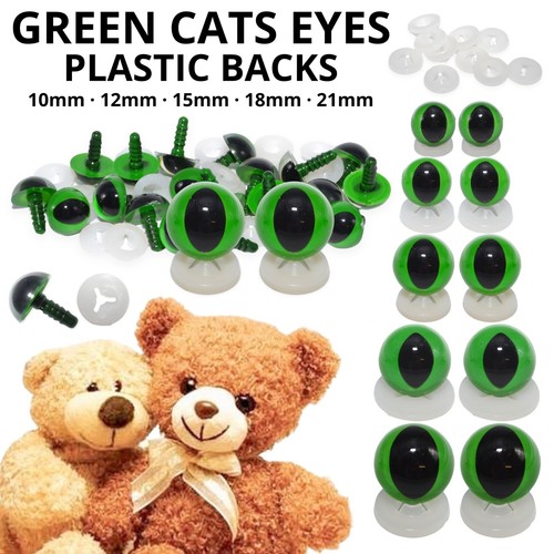 Green cats soft toy - toy, eyes