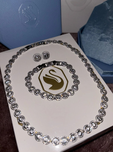 Swarovski angelic set silver - swarovski, set,