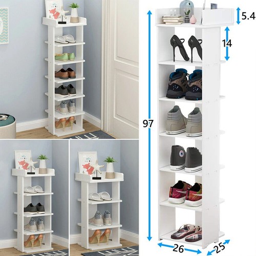 Narrow shoe rack - narrow, wooden