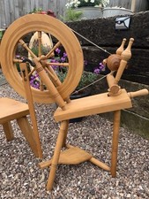 A Haldane Herbridean MK2 Spinning Wheel with original Handmade Chair.